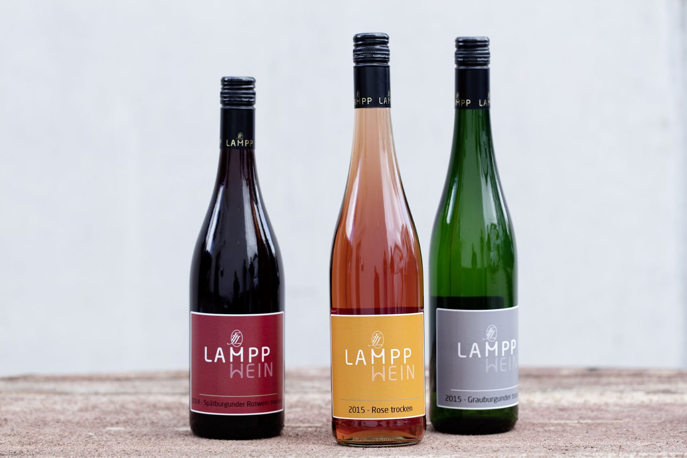Winzer der Familie Lampp bei der naturnahen Laubarbeit an den Reben